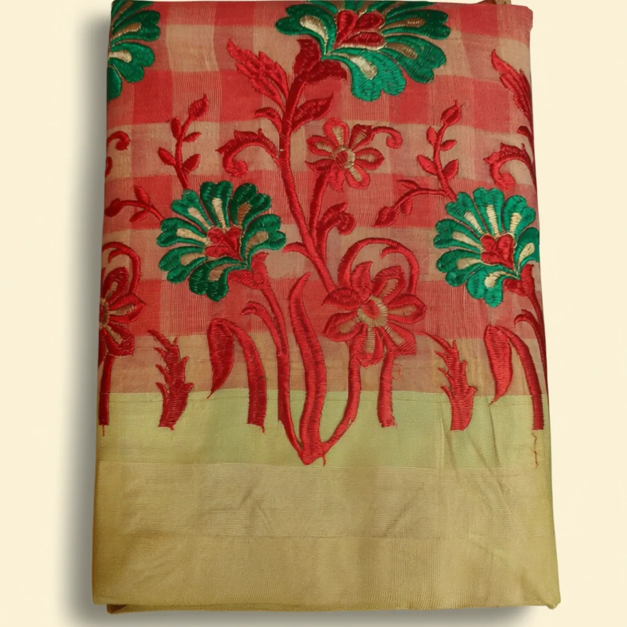 Gold And Red Saree saree at ₹199