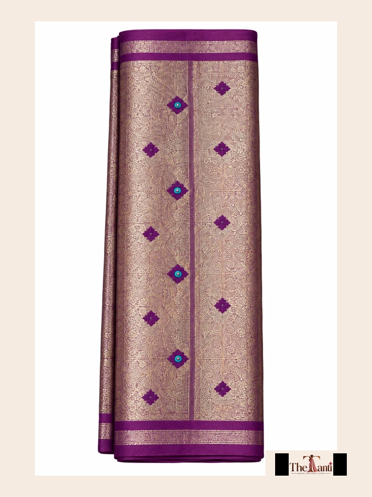 Rose Pink And Tan With Silver Zari Accents Saree saree at ₹199